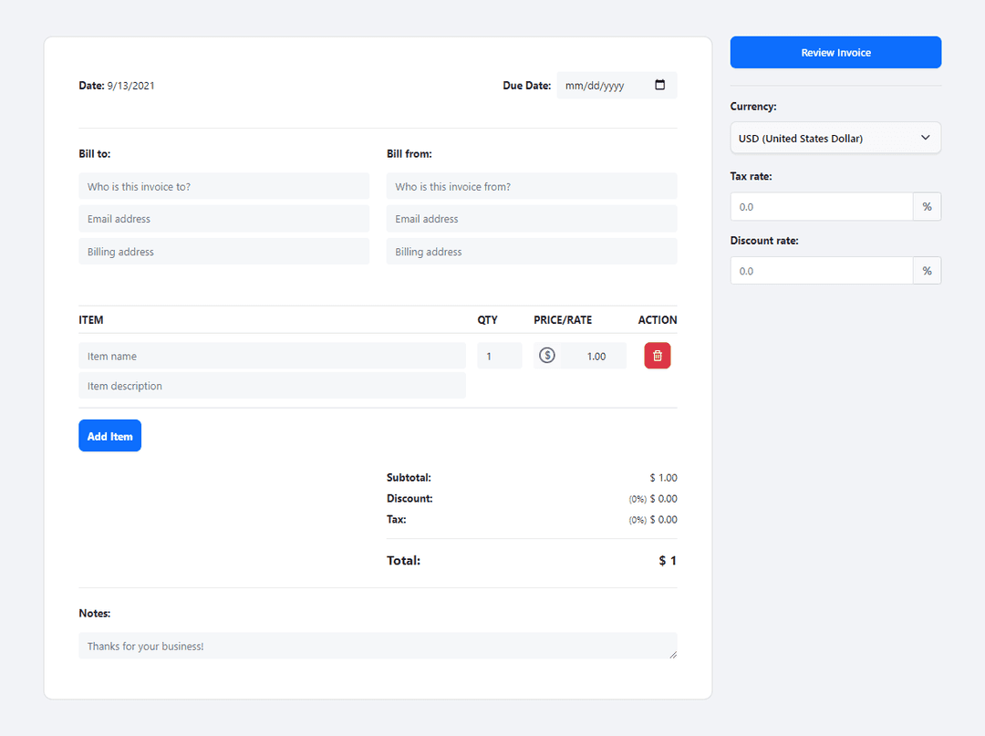 Invoice Generator