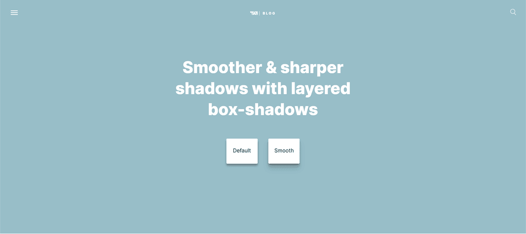 Smoother & sharper shadows with layered box-shadows